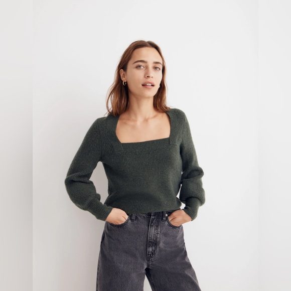 Madewell Sweaters - Madewell Melwood Square-Neck Pullover Sweater in Coziest Yarn Women’s Size 2XL
